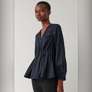 COS Navy Blue Blouse